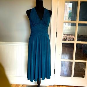 Jones New York Teal halter dress 10